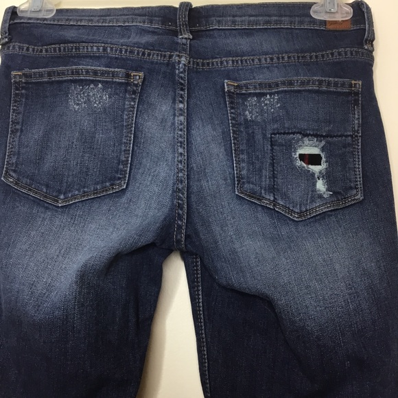Sneak Peek Boyfriend Distressed Skinny Jeans Sz 5 Junior - Picture 6 of 8